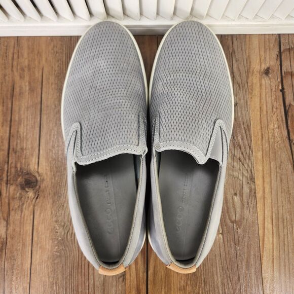 ECCO Soft 7 Slip-On 2.0 Mens Sz 11.5 Gray Perforated Leather Low Sneakers Shoes main image 7